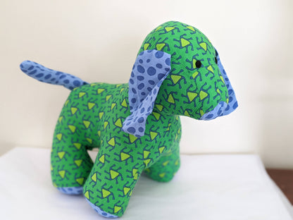 Cotton Puppy Stuffed Toy: Blue Polka Dot