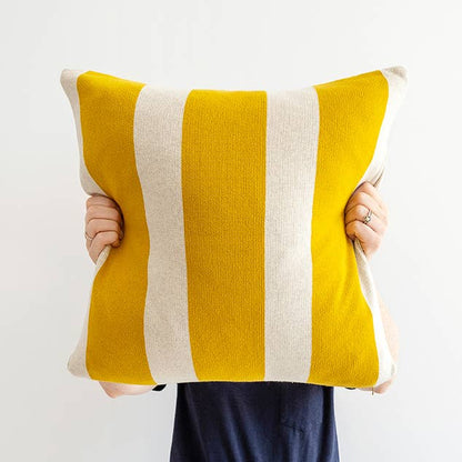 Cotton Knit Throw Pillow/Cushion Cover - Enkel Citrus