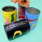 Abstract Leather Pot Wrap: Cornflower