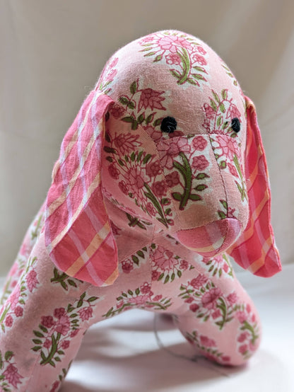 Cotton Puppy Stuffed Toy: Blue Polka Dot