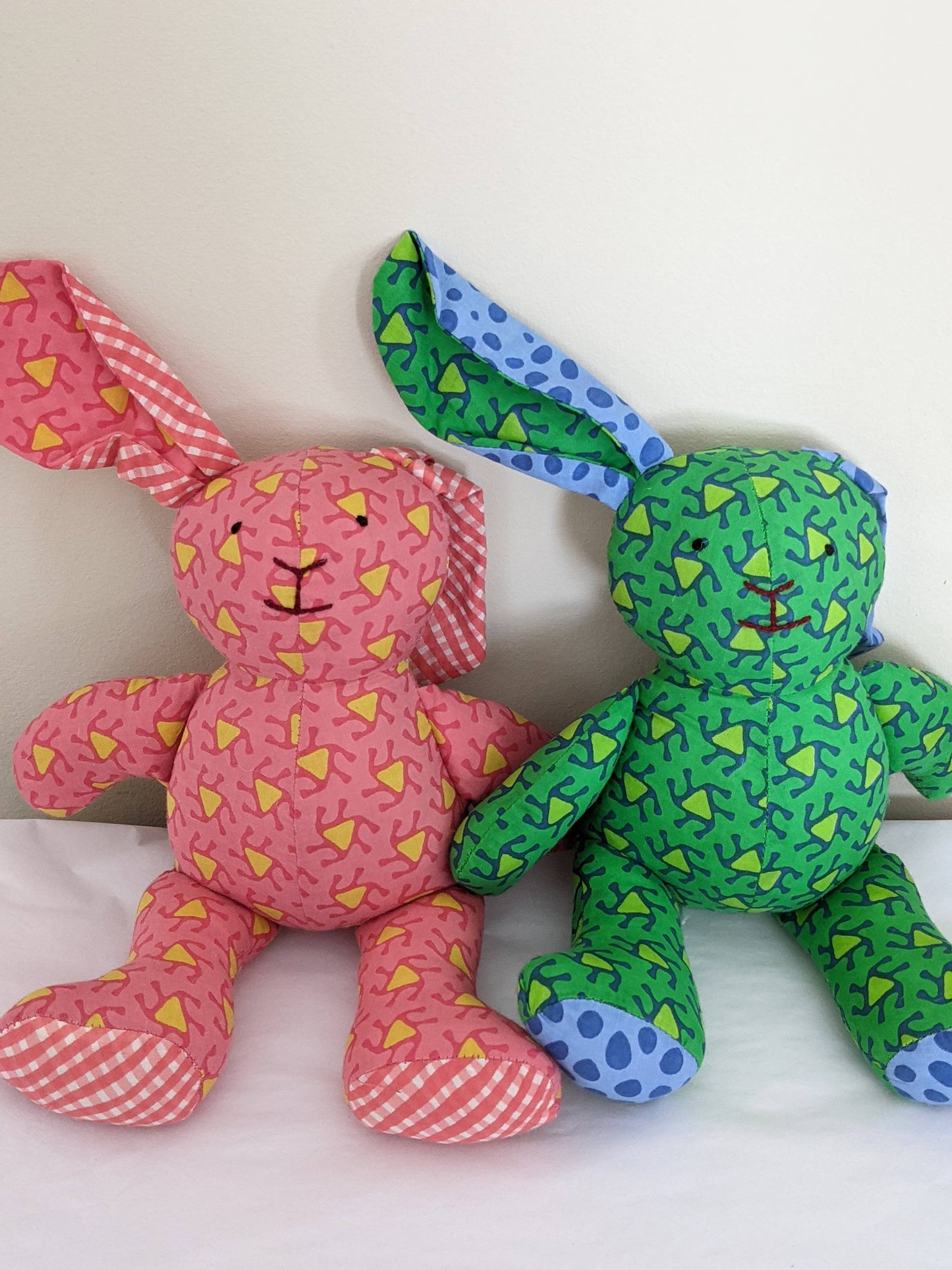 Baby Bunny Cotton Stuffed Animal: Gold Pink