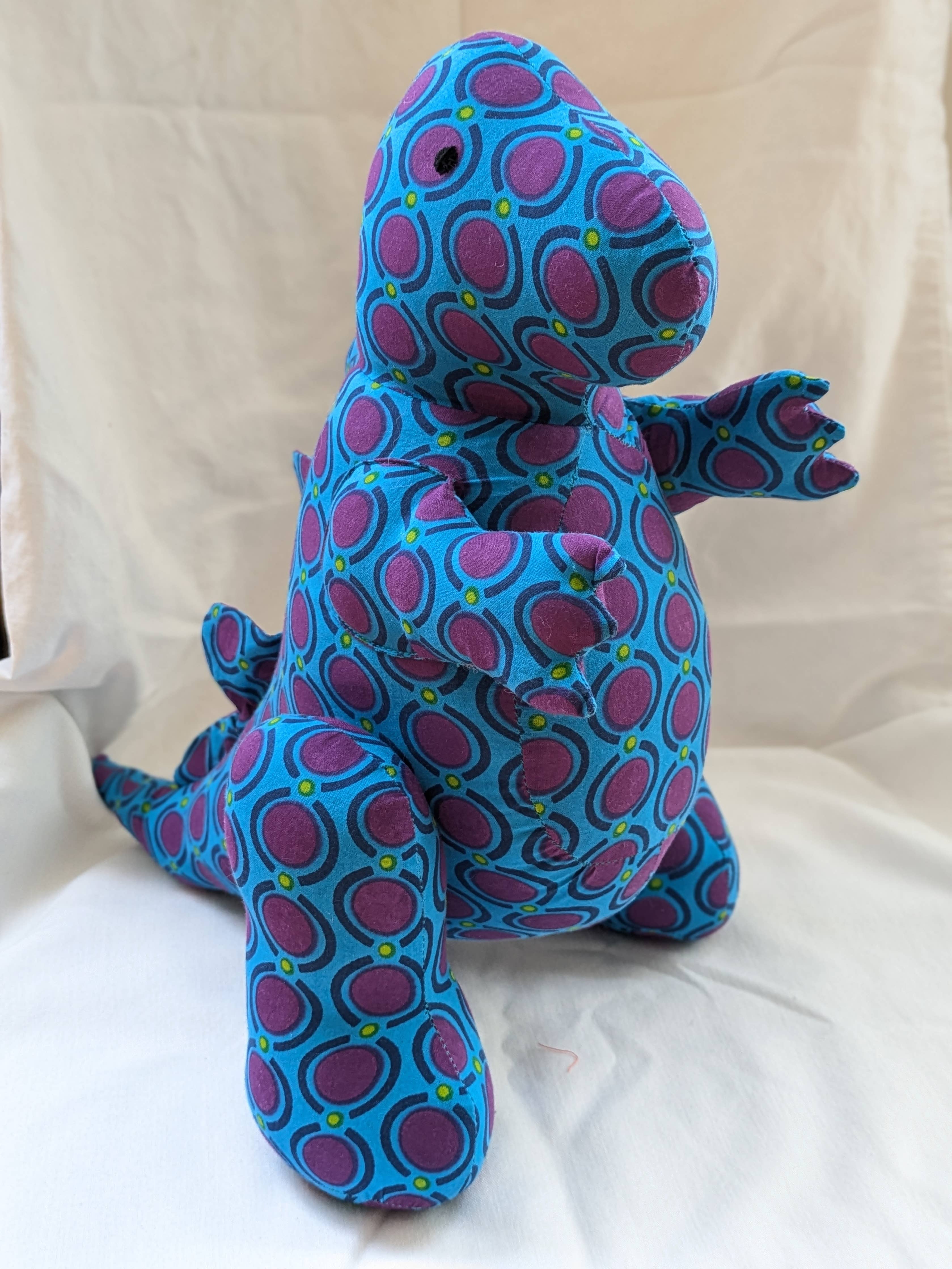 Standing Stegosaurus Stuffed Toy: Blue