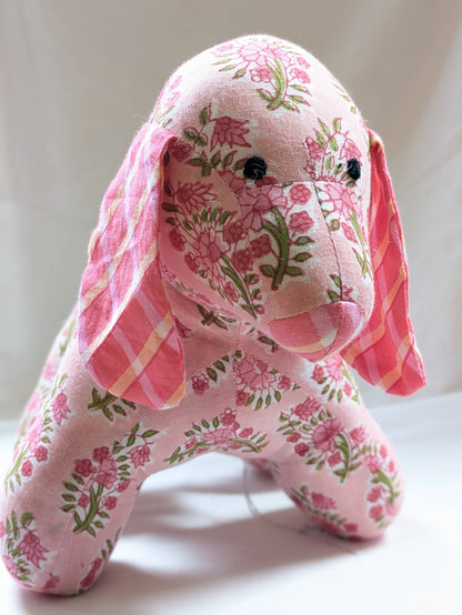Cotton Puppy Stuffed Toy: Blue Polka Dot