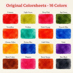 Original Colorsheets 16 | Travel Watercolor Set | Art Gift