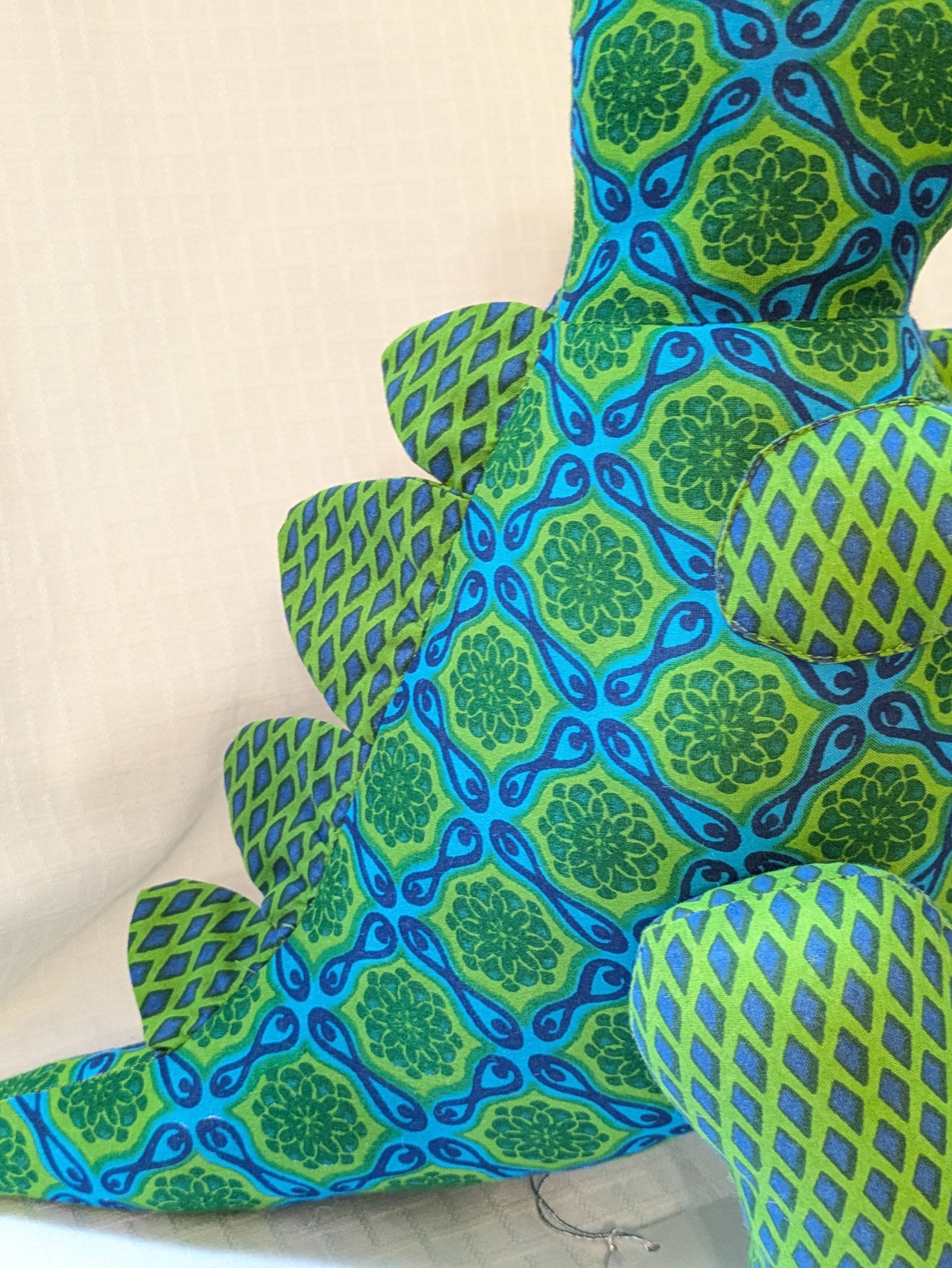 Standing Stegosaurus Stuffed Toy: Blue