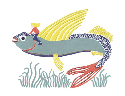 Flying Fish - Riso Print