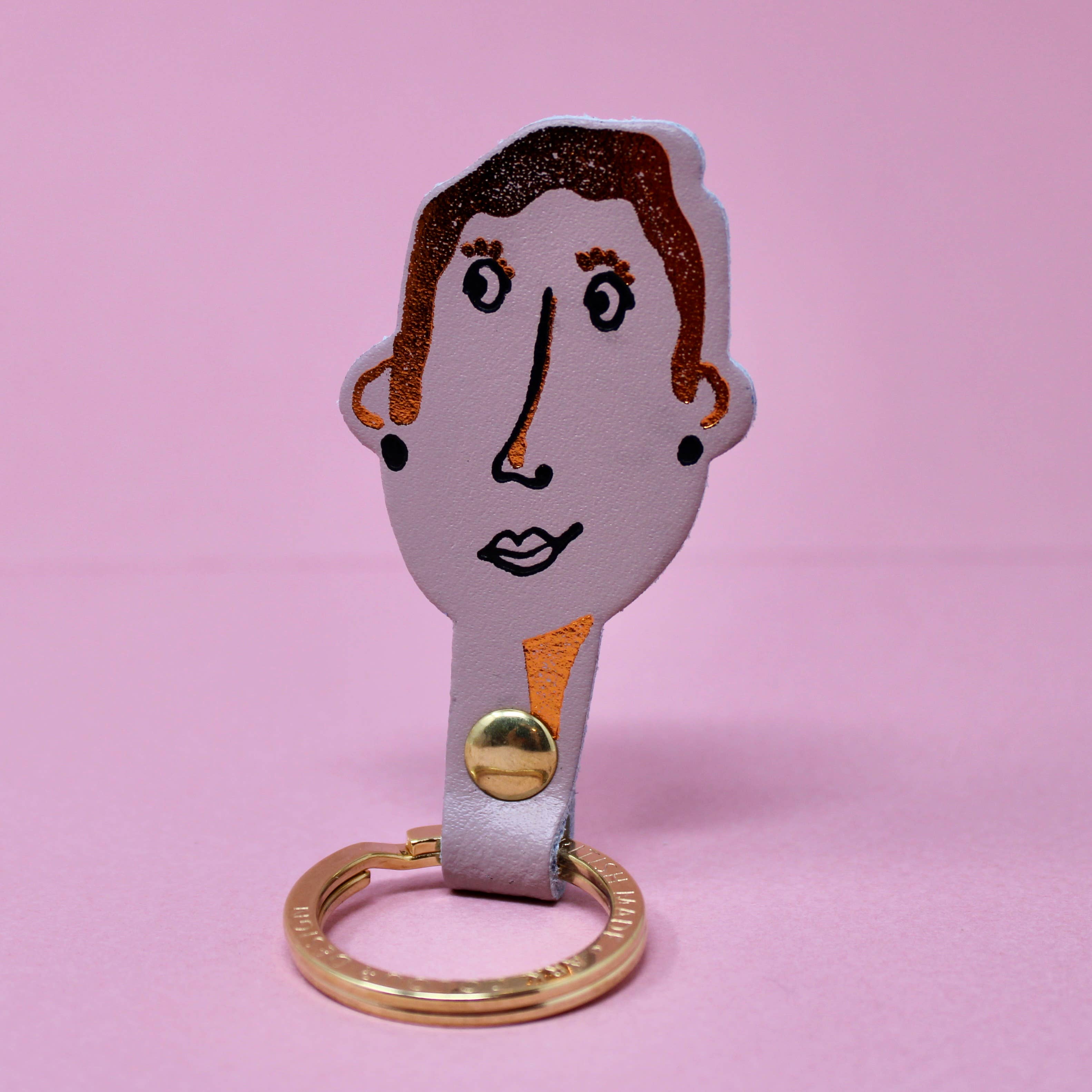 You & Me His and Her Key Fobs: You (Male) / Coral