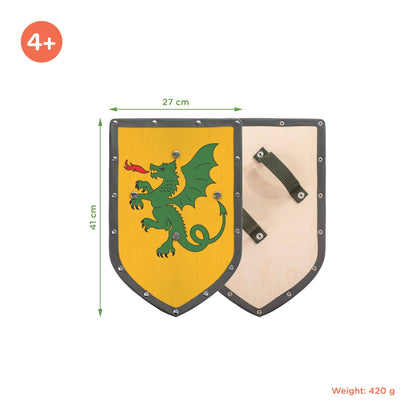 Big Double-Edged w/ Straight Cross Guard and Shield