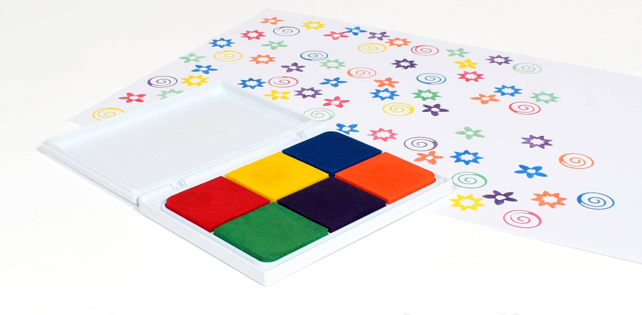 Jumbo Washable Stamp Pad - 6-in-1 - Primary