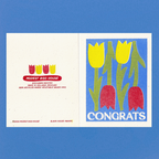 Congrats Tulips - Risograph Card