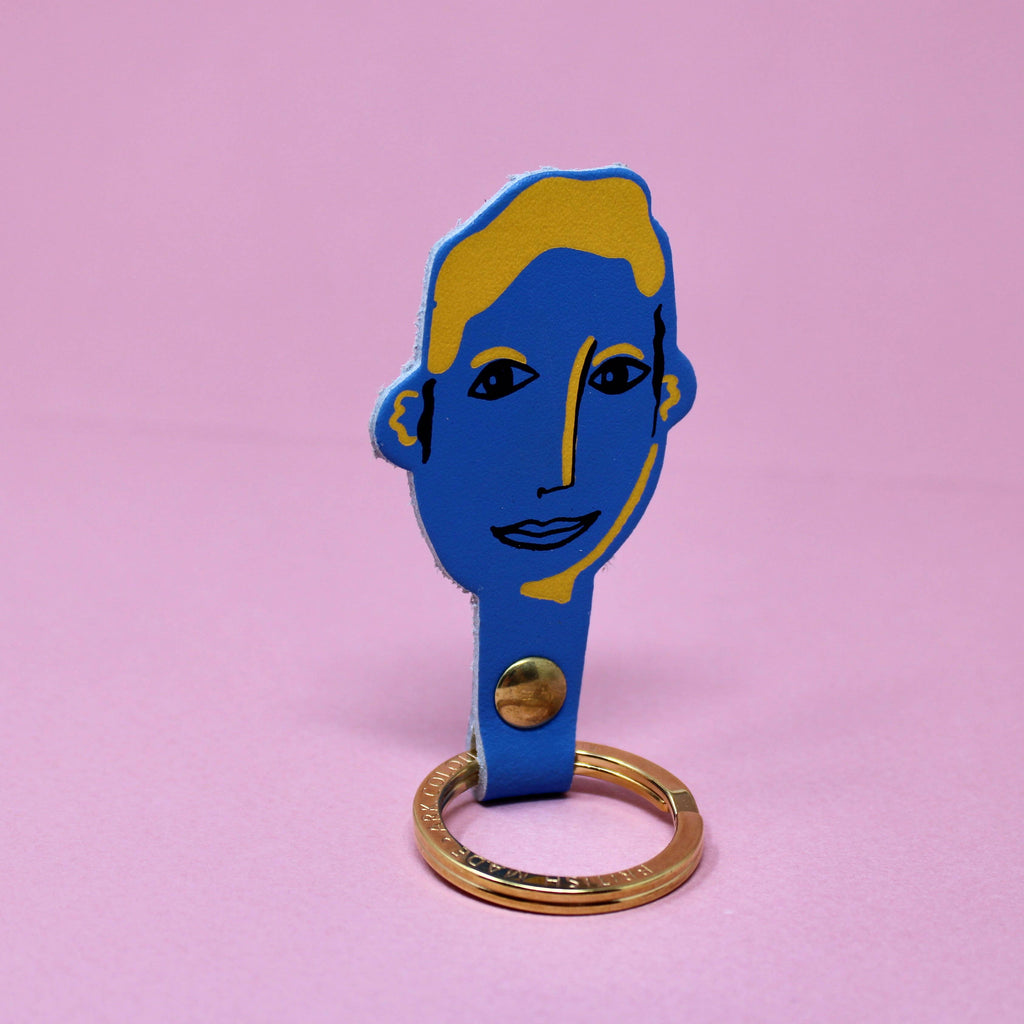 You & Me His and Her Key Fobs: Me (Female) / Cornflower