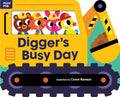 Digger's Busy Day: Shaped Board Book (Mini Me) cover image