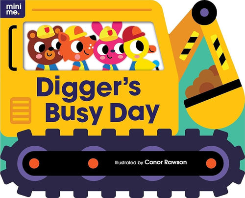 Digger's Busy Day: Shaped Board Book (Mini Me) cover image