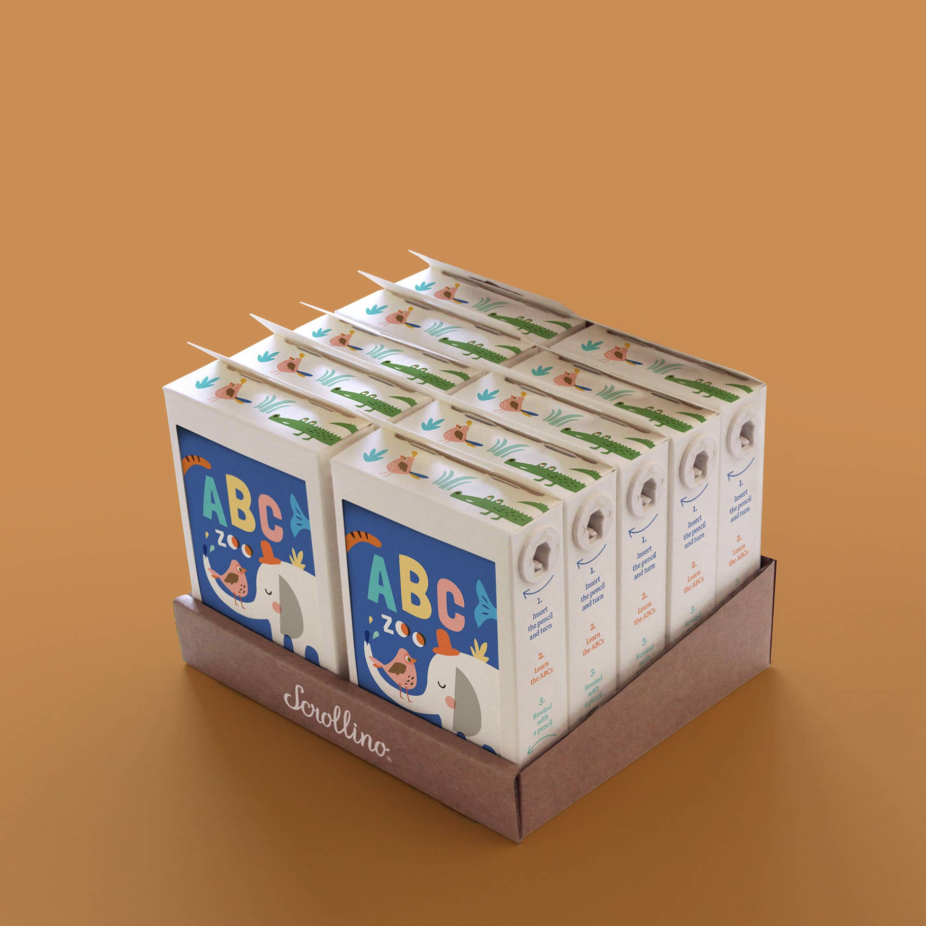 ABC's learning book with animals - Scrollino ABC ZOO