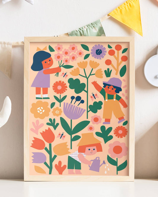 Paint by Numbers Kit & Canvas for Kids - Flower Patch