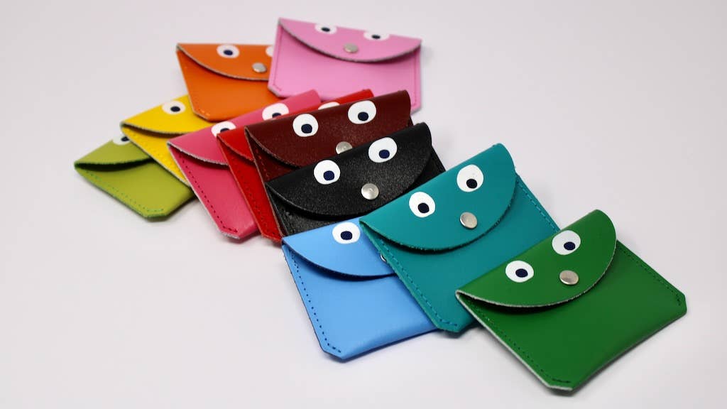 Googly Eye Mini Money Coin Purse: Orange