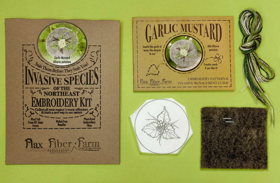 Invasive Species of the Northeast Embroidery Kit - Garlic Mustard