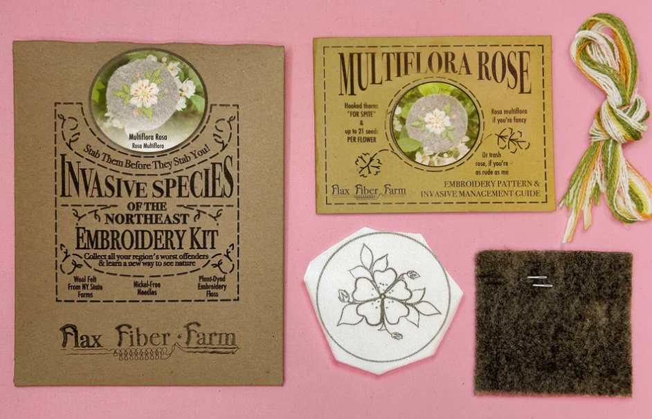 rose様 エンハンシングビバシティ レフィル 2本セット Invasive Species of the Northeast Embroidery Kit - Multiflora Rose