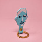 You & Me His and Her Key Fobs: Me (Female) / Cornflower