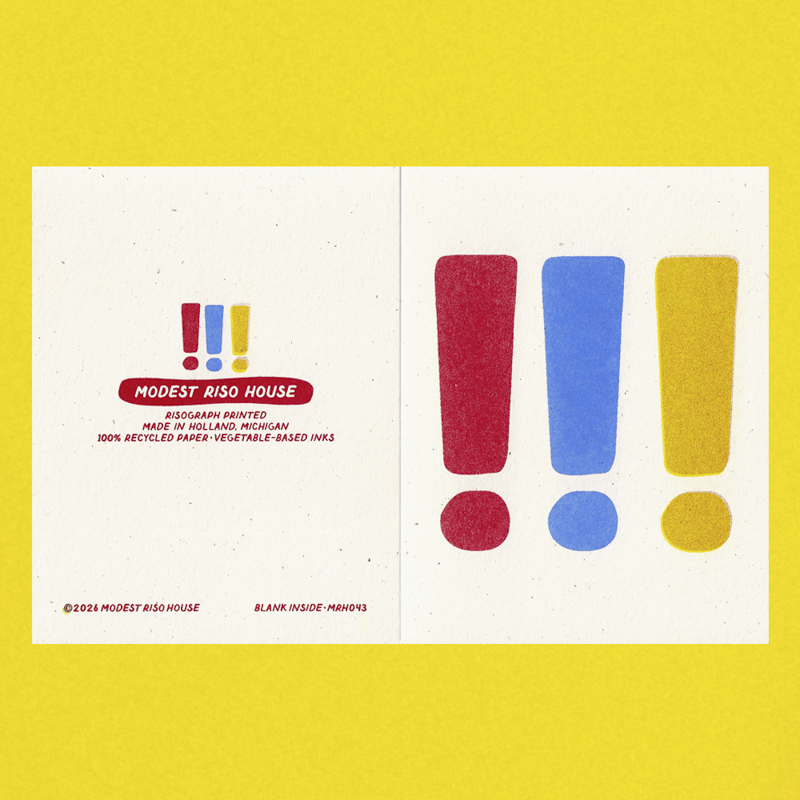 !!! - Risograph Card