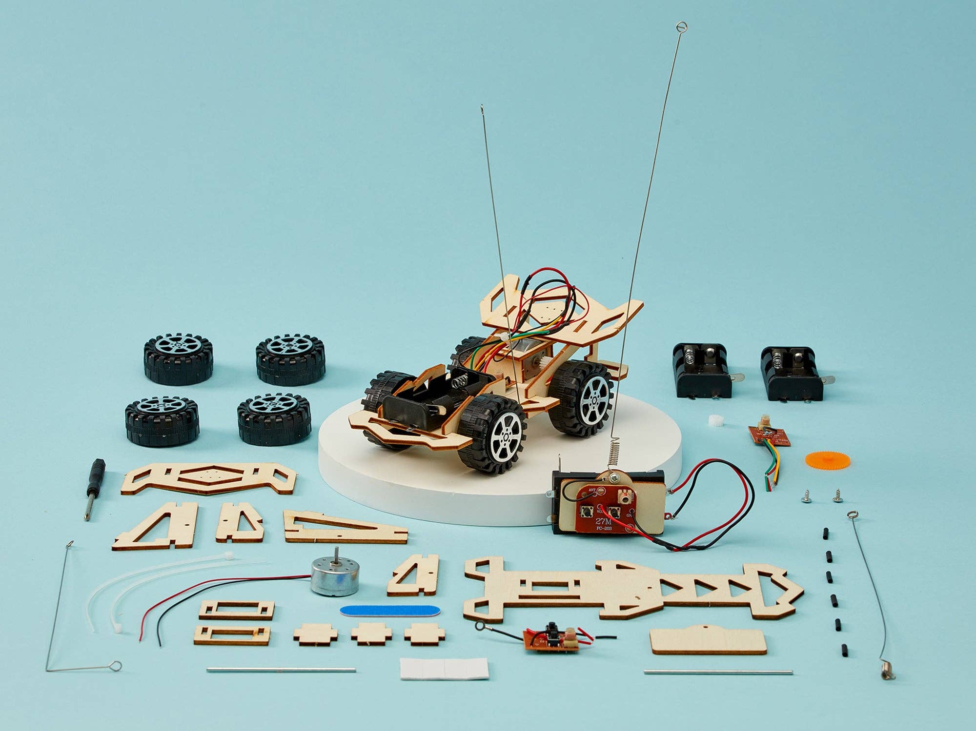 Radio-Controlled Car DIY Kit, Educational STEM Toy Craft Kit