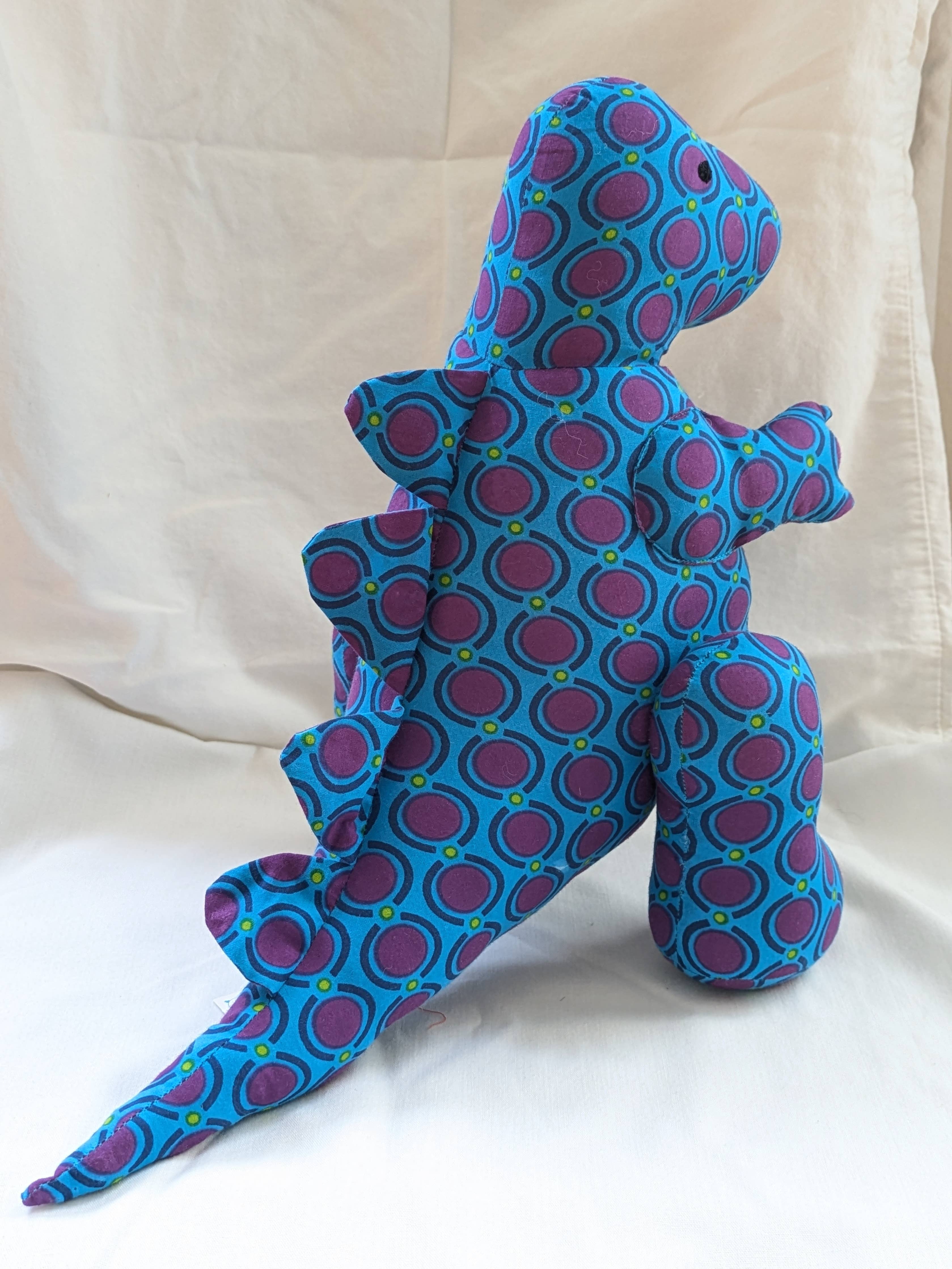 Standing Stegosaurus Stuffed Toy: Blue