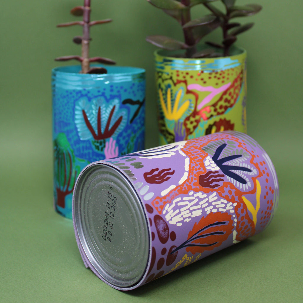 Nature Garden Leather Pot Wrap: Lilac