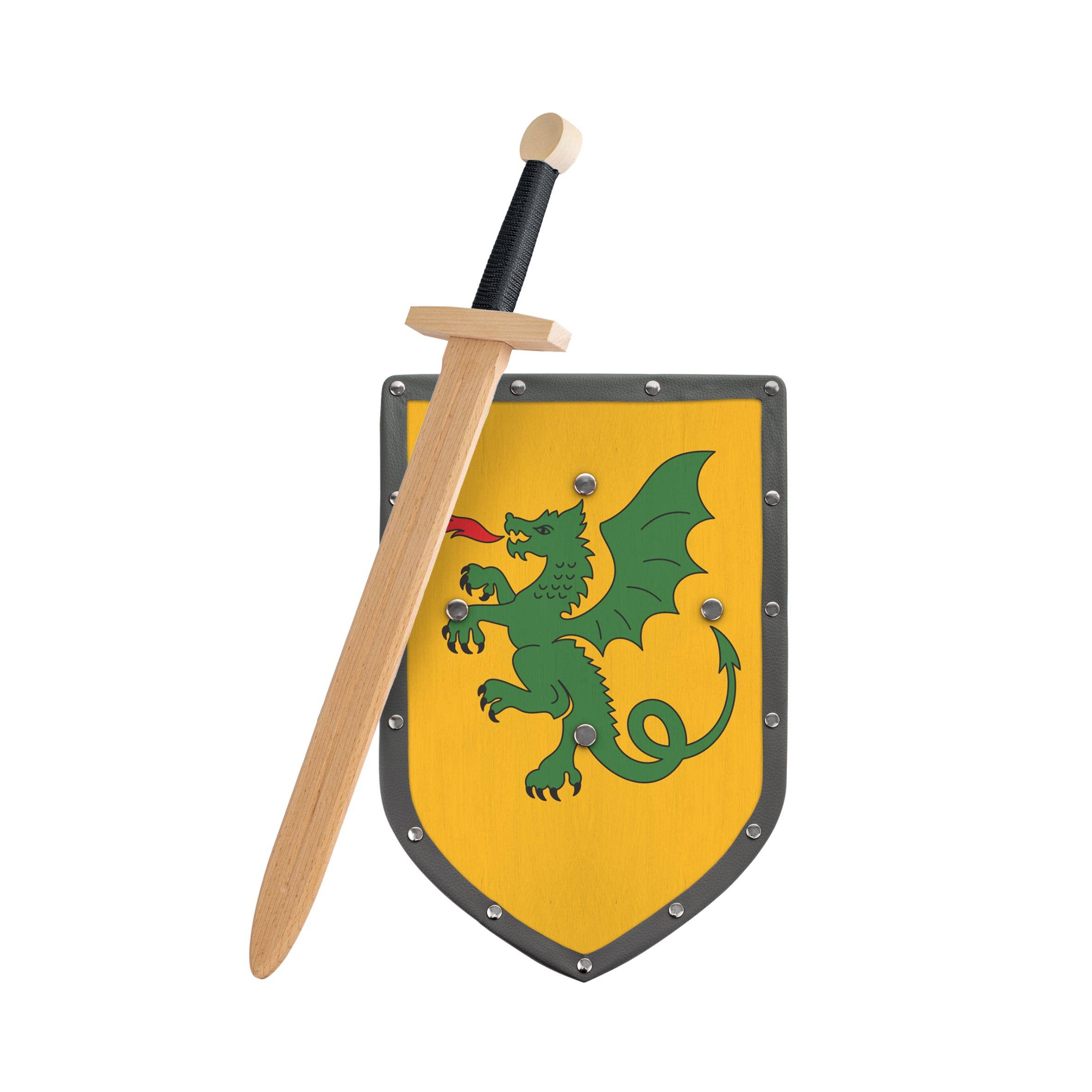 Big Double-Edged w/ Straight Cross Guard and Shield