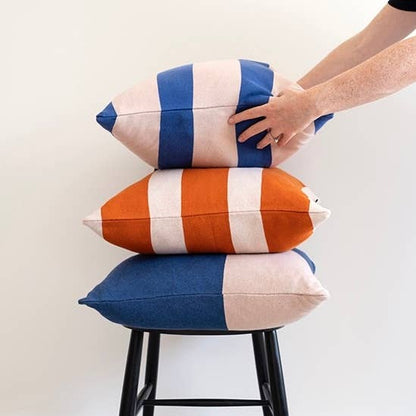 Cotton Knit Throw Pillow/Cushion Cover - Enkel Burnt Orange