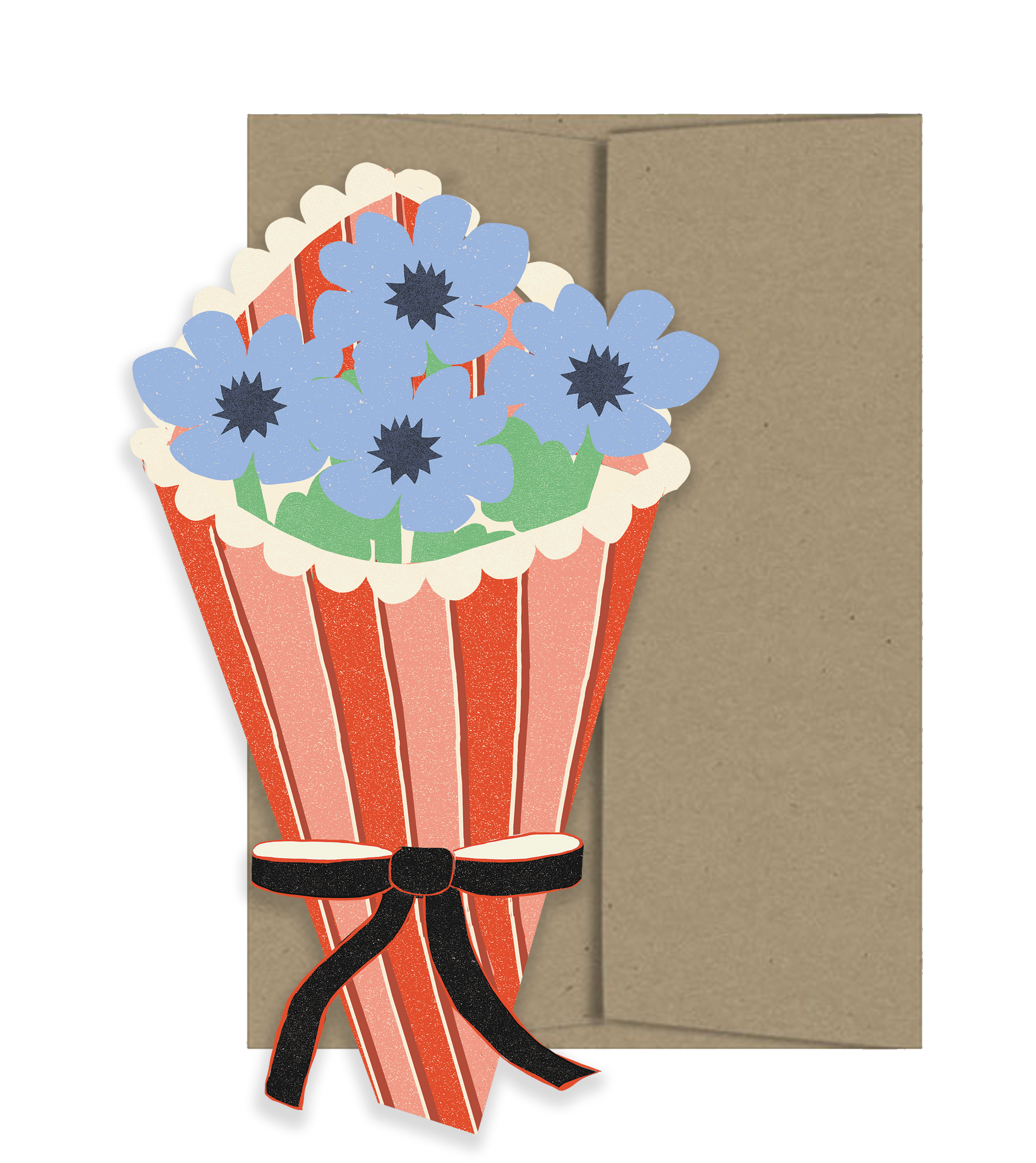 Flower Bouquet Amour Collection - Die Cut Card