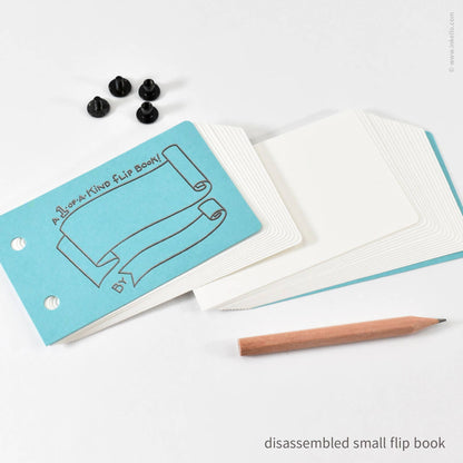 Draw-Your-Own Flip Book + Pencil (#316): Kraft Brown / Large