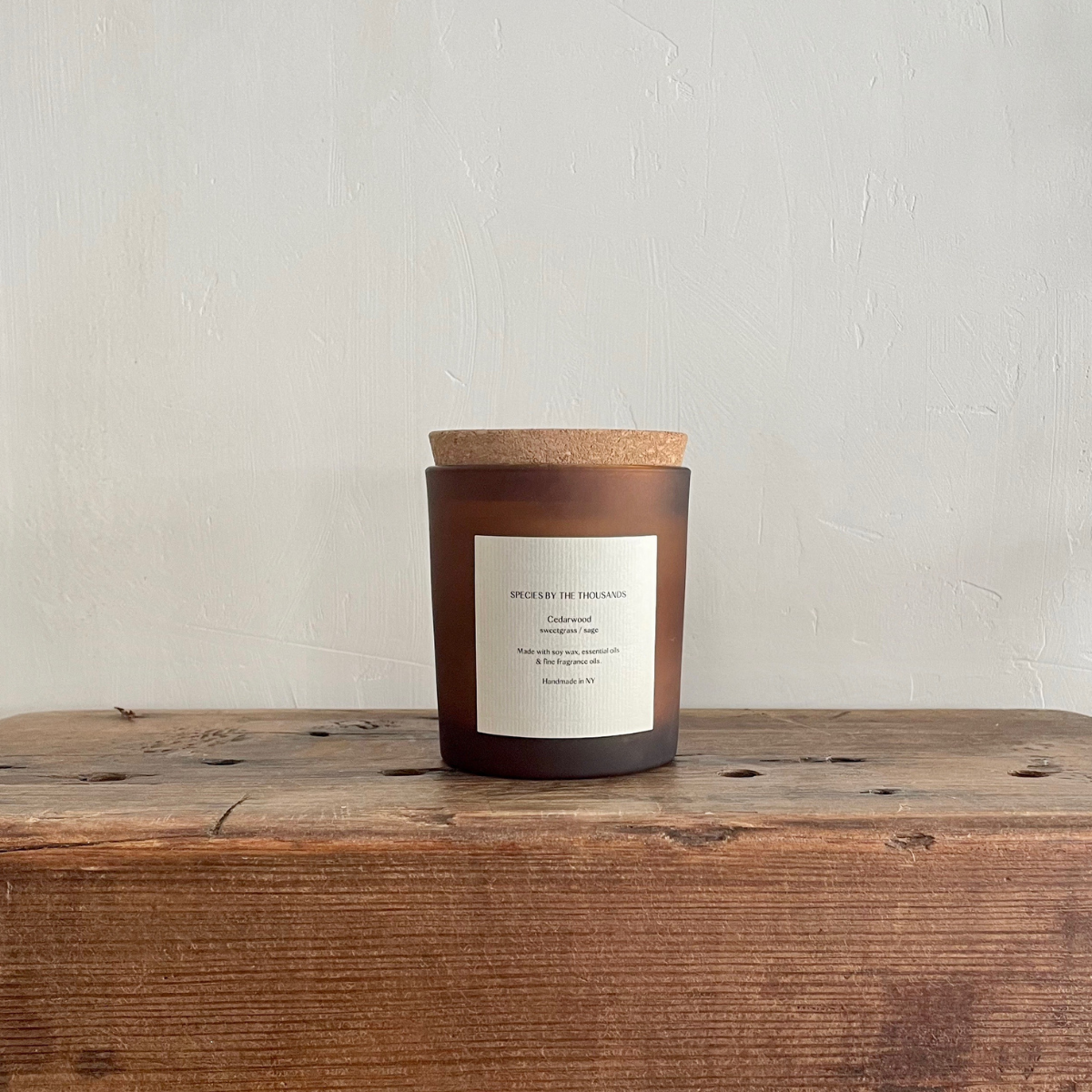 Cedarwood Sweetgrass + Sage Handcrafted Scented Soy Candle