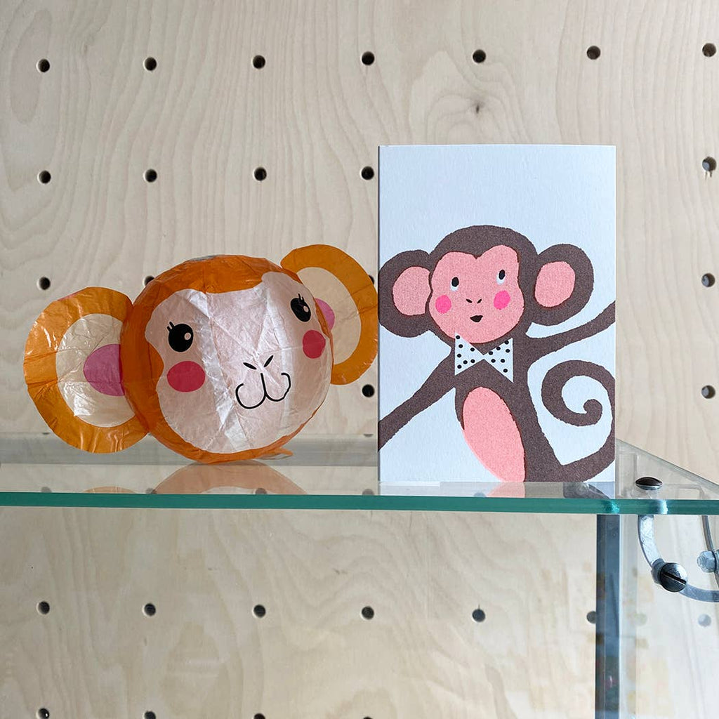 Japanese Paper Balloon Cards - Monkey