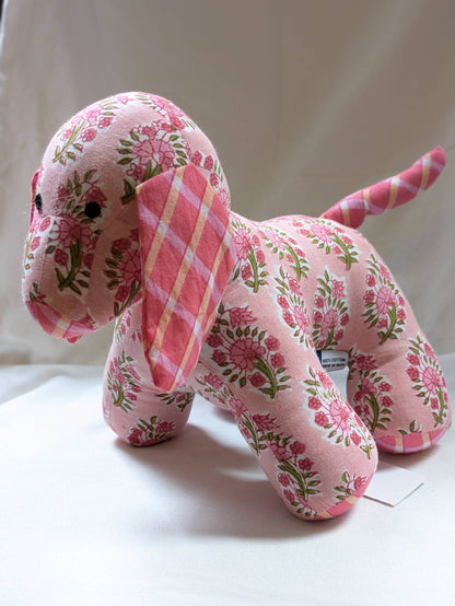 Cotton Puppy Stuffed Toy: Blue Polka Dot