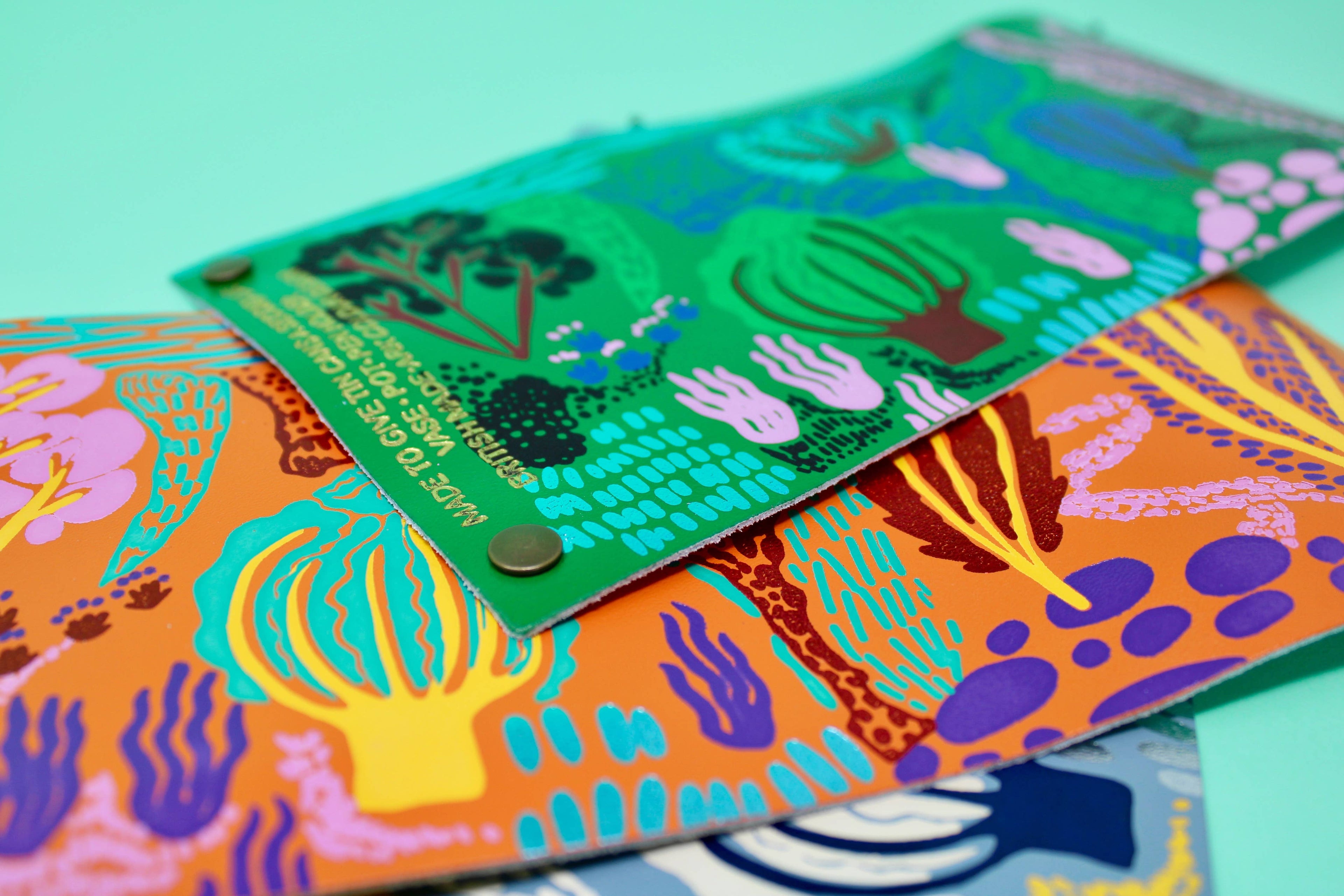 Nature Garden Leather Pot Wrap: Lilac