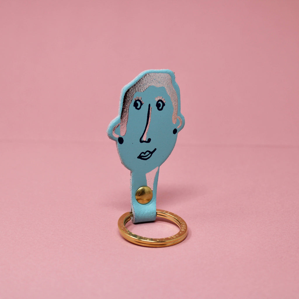 You & Me His and Her Key Fobs: Me (Female) / Cornflower