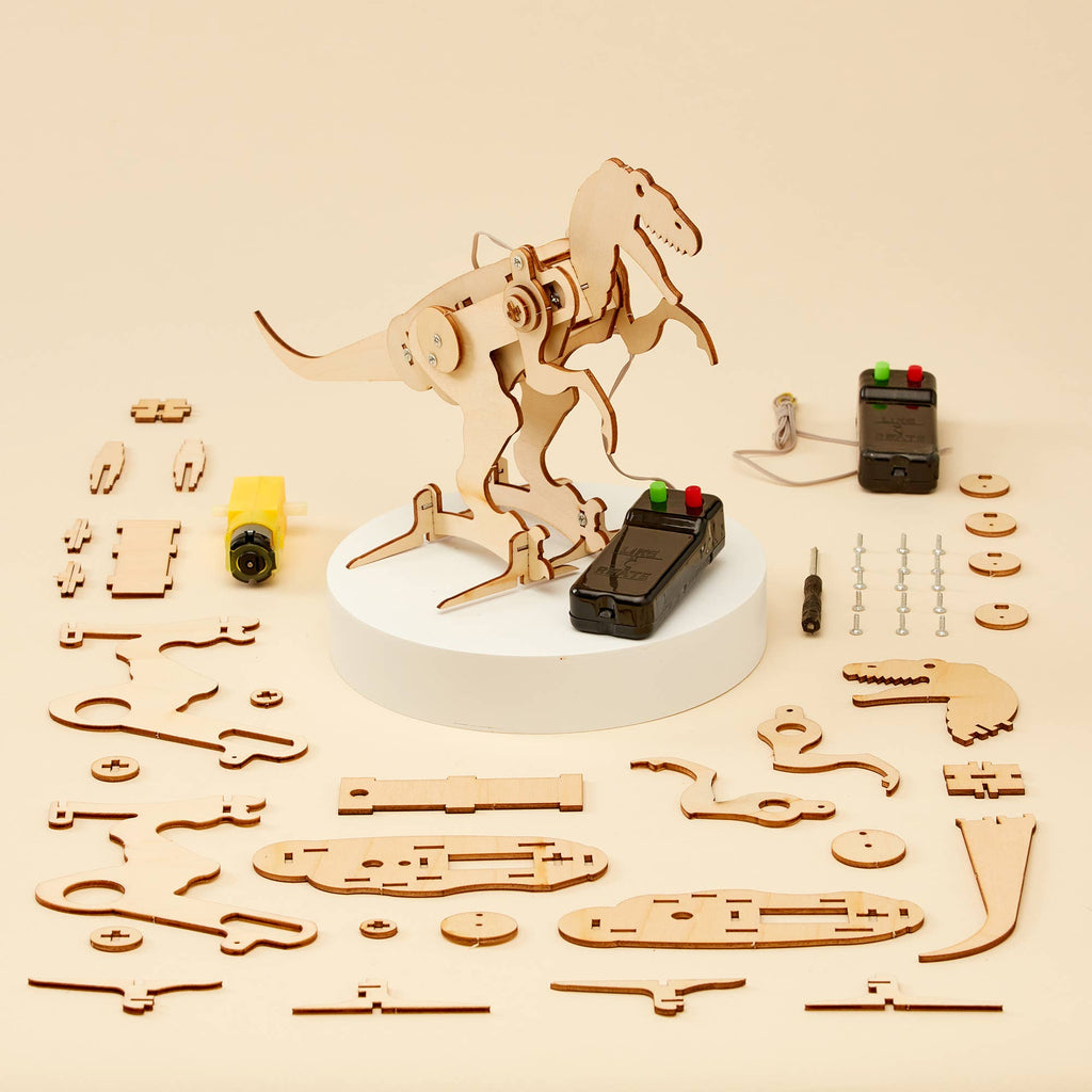 Dinosaur Robot DIY Kit - T-Rex, STEM Toy, Craft Kit