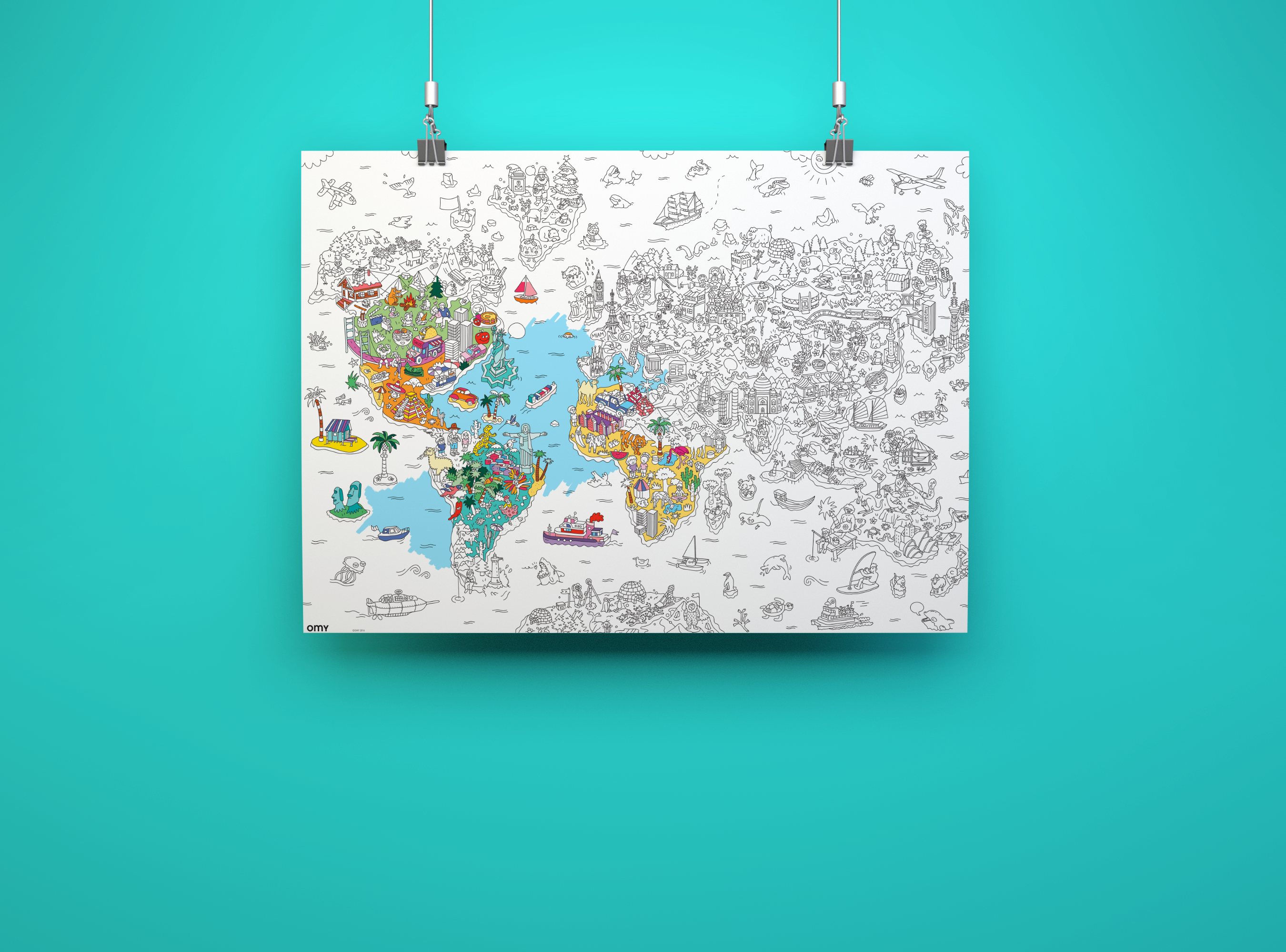 Atlas Giant Coloring Poster