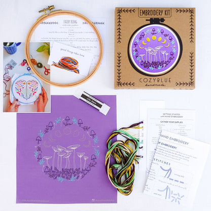moon flow embroidery kit
