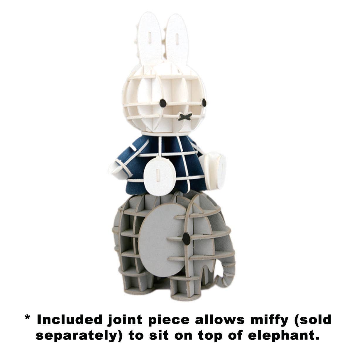 JIGZLE Elephant Dick Bruna Collection -Miffy 3D Paper Puzzle
