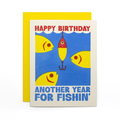 Happy Fishin' Birthday - Risograph Card