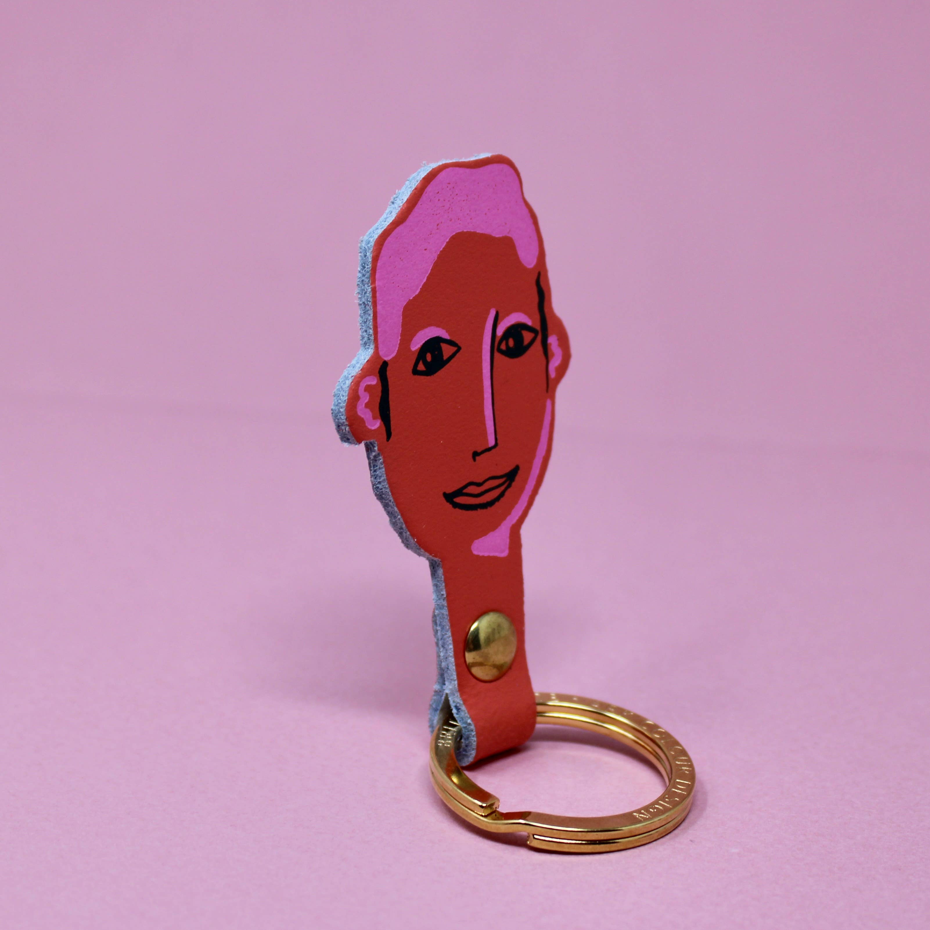 You & Me His and Her Key Fobs: Me (Female) / Cornflower