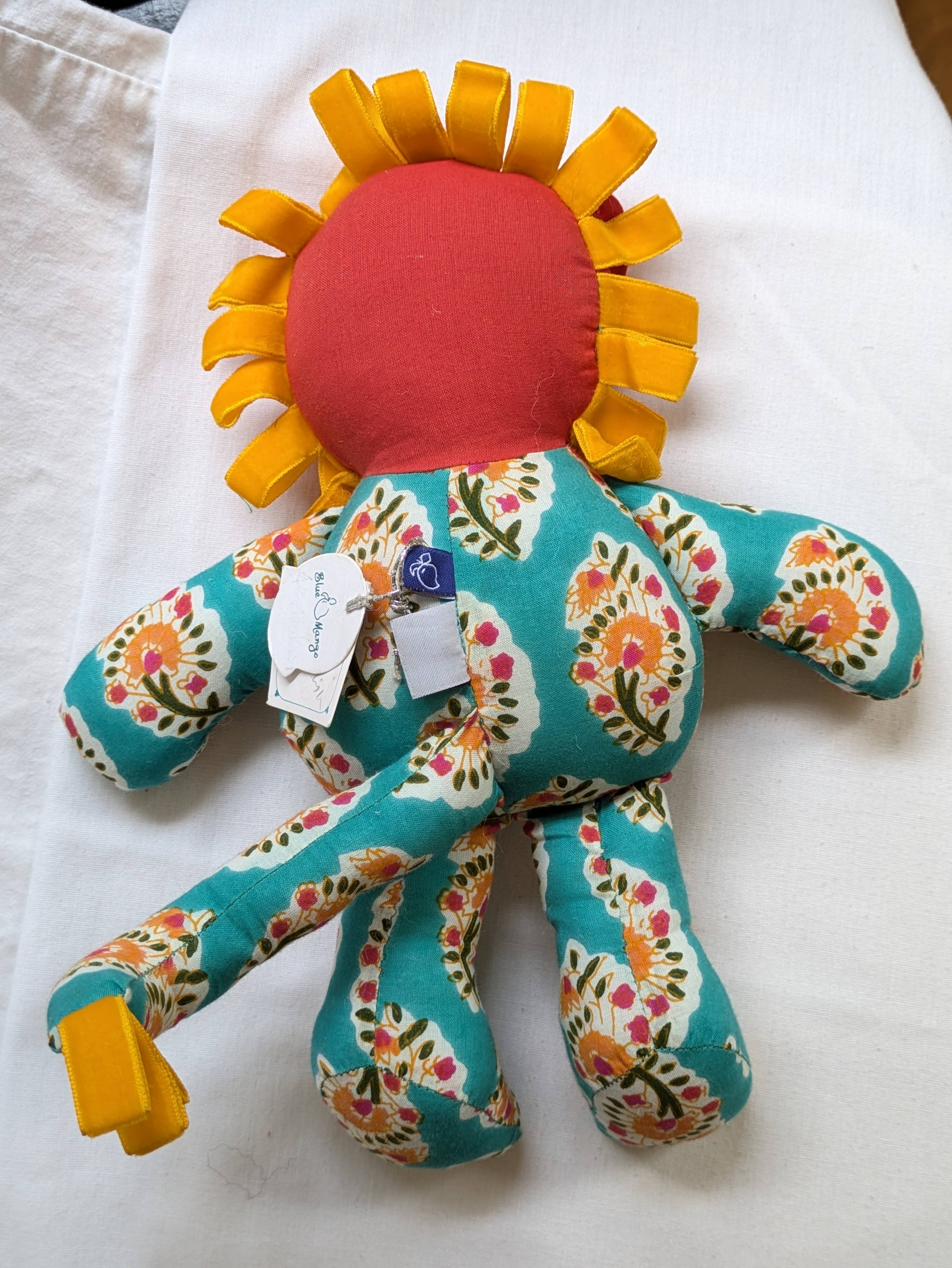 Taeoh Lion Cub Soft Toy: Lavender Green Pink Floral