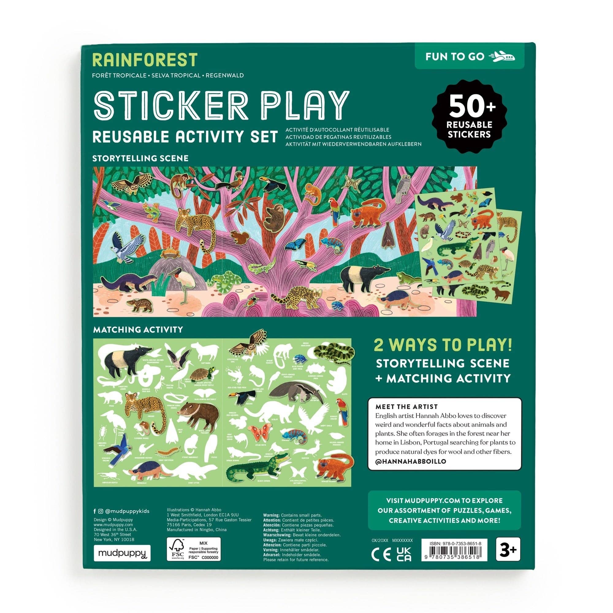Rainforest Sticker Play Reusable Activity Set