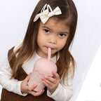 Pink Daisy Mini Smoothie Cup & Straw 200ml