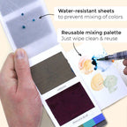Metallic Colorsheets | 10 Watercolors | Portable Paint