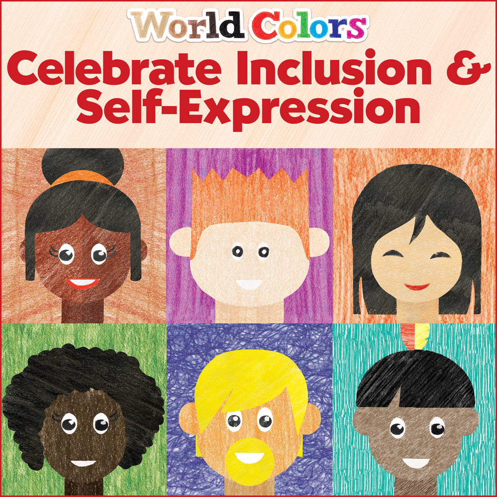 World Colors - 15 Beeswax Crayons with Skin Tones