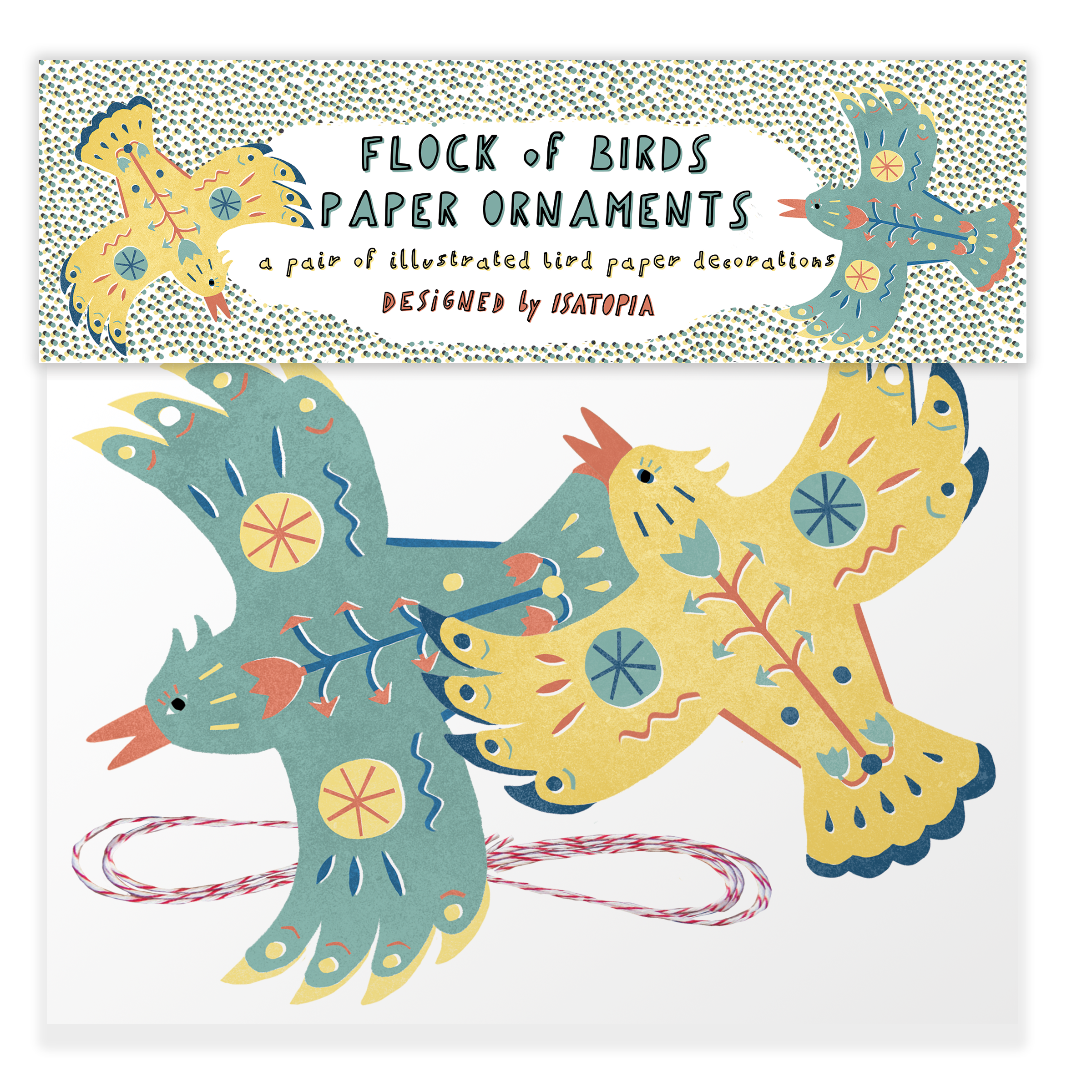 Flock Craft Paper Flock of Birds - Paper Ornaments – Ratty Books