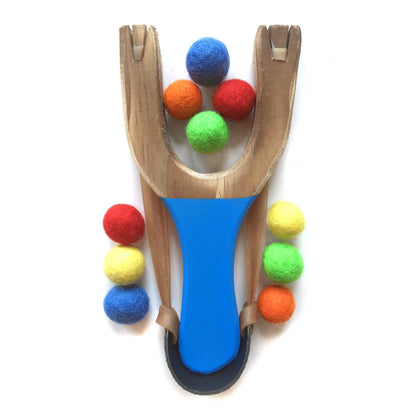 Classic Wooden Slingshot - Red