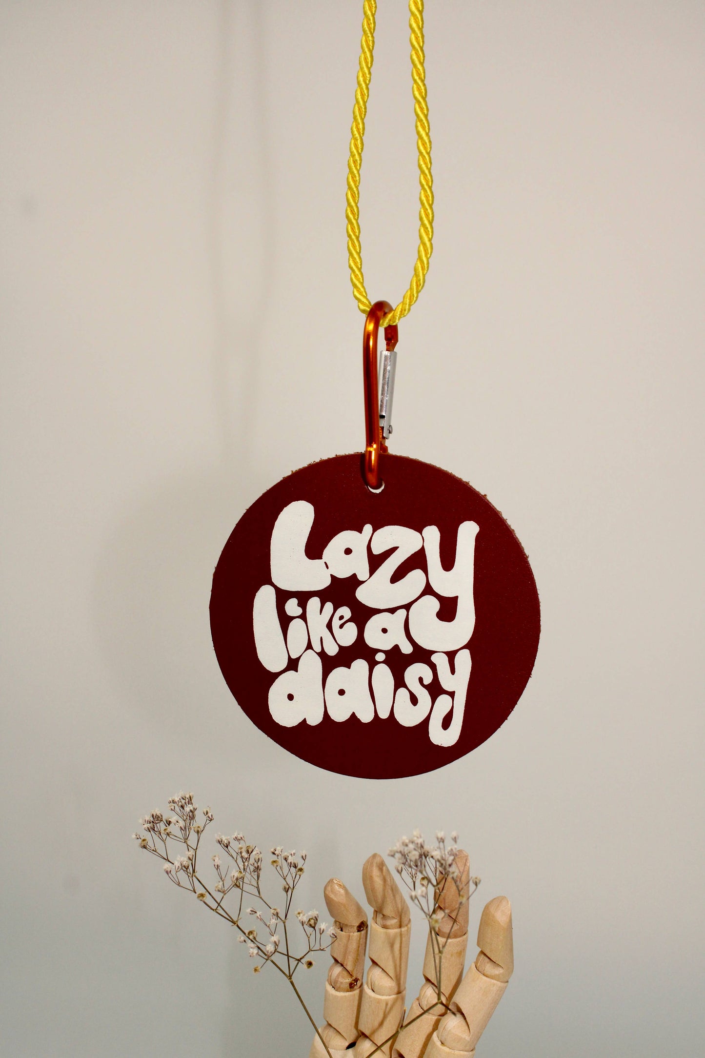 Slogan Peace Bag Tags: Lazy Like a Daisy